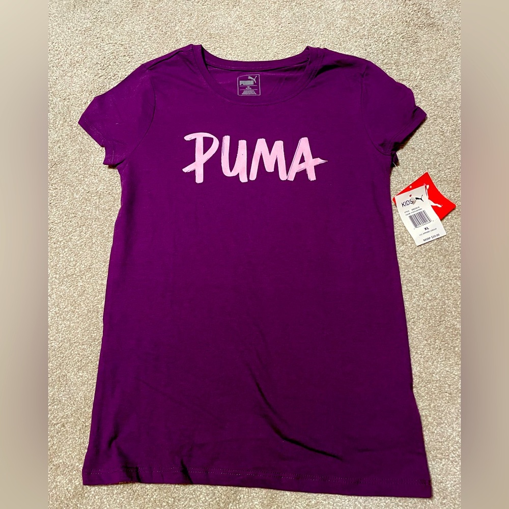 NWT Girls purple Puma athletic shirt size XL (16)